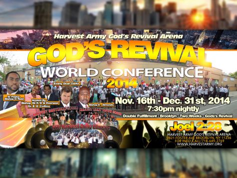 God's revival world conference, convention, conference, double fulfillment, brooklyn, harvest army, two weeks, 2014, Revival, Gateway